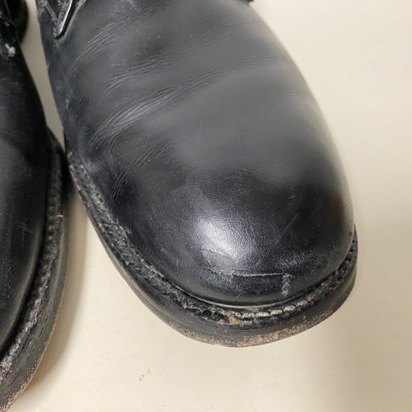 Florsheim Size 8.5 C Royal Imperial Monk Strap Buckle Shoes Black Smooth Leather - Picture 4 of 14